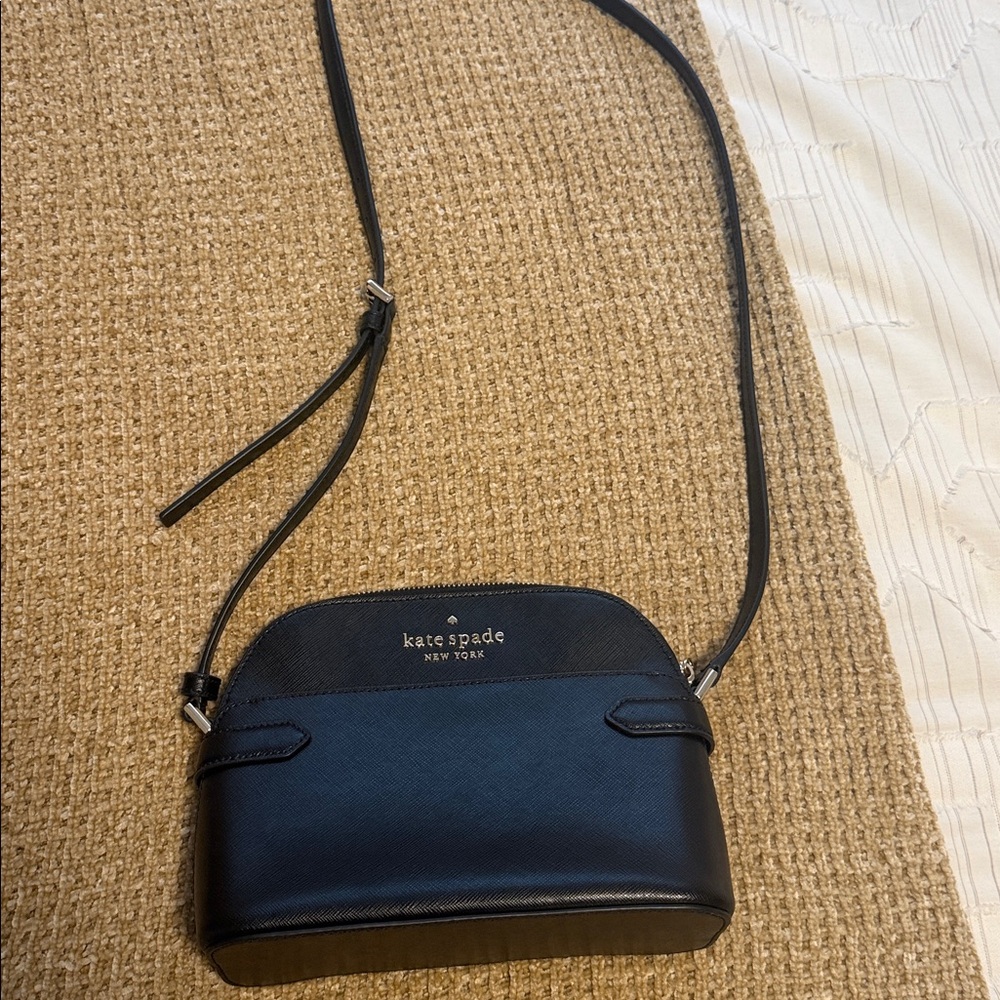 kate spade Black Crossbody Dome Bag with Gold Logo - Picture 5 of 5